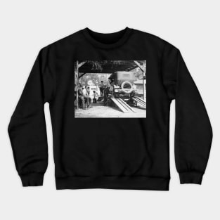 Automobile Service Station, 1924. Vintage Photo Crewneck Sweatshirt